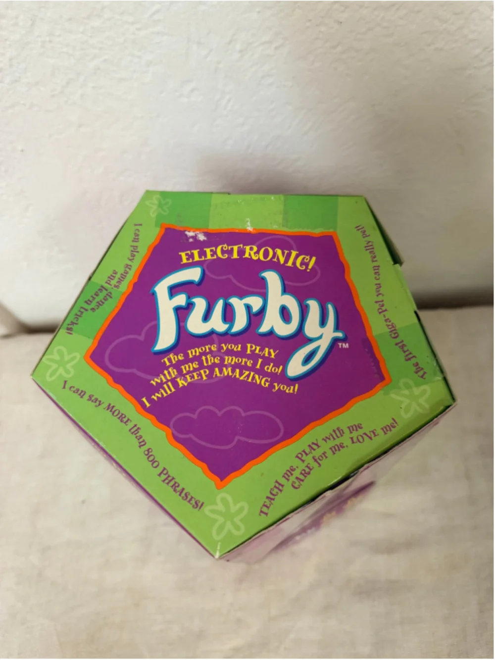 NIB Vintage 1998 Tiger Electronics Furby Black White with Blue Eyes Box Unopened